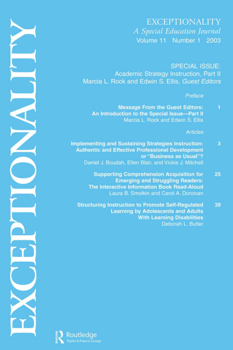 Cover image for book Academic Strategy Instruction