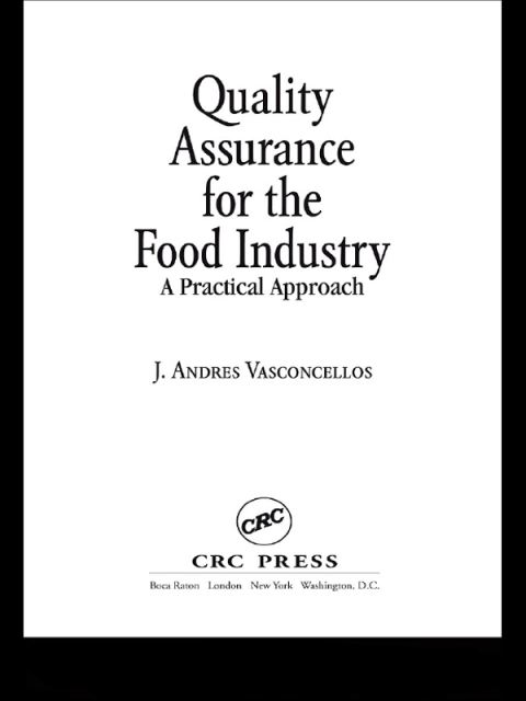 Cover image for book Quality Assurance for the Food Industry