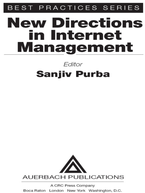 Cover image for book New Directions in Internet Management