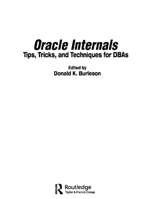 Cover image for book Oracle Internals