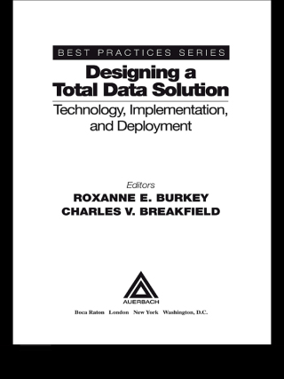 Designing a Total Data Solution