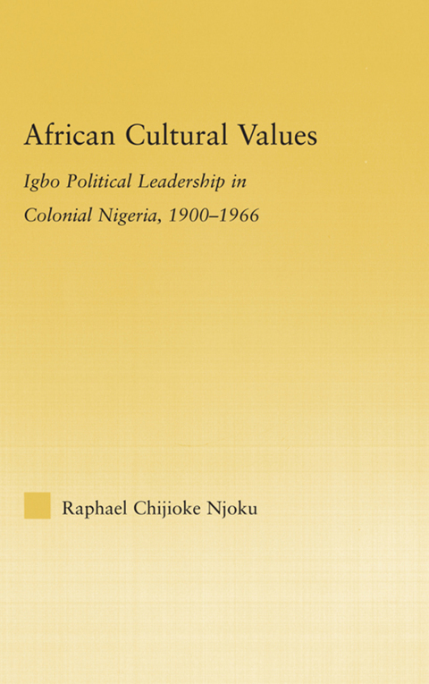 Cover image for book African Cultural Values