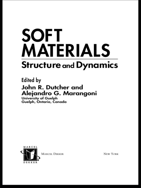 Cover image for book Soft Materials