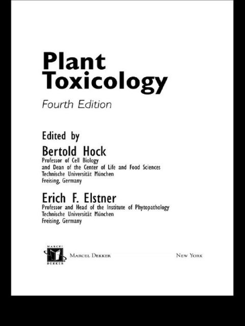 Cover image for book Plant Toxicology