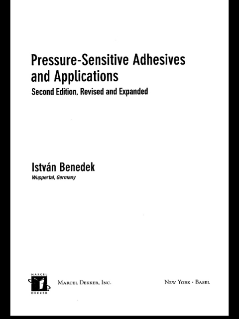 Cover image for book Pressure-Sensitive Adhesives and Applications