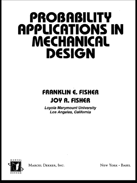 Cover image for book Probability Applications in Mechanical Design