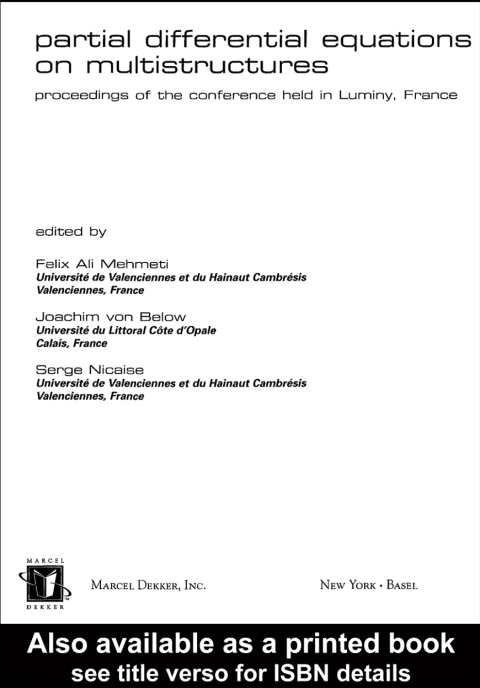 Cover image for book Partial Differential Equations On Multistructures