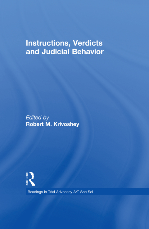 Cover image for book Instructions, Verdicts, and Judicial Behavior