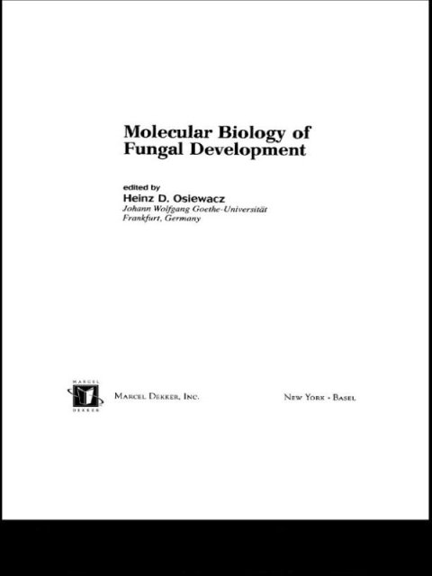 Cover image for book Molecular Biology of Fungal Development