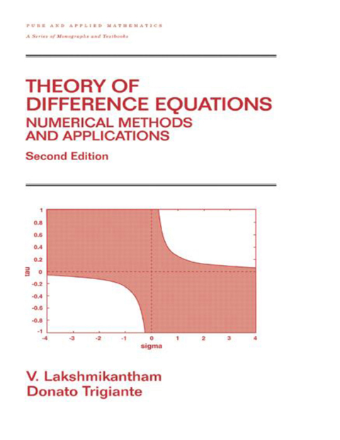 Cover image for book Theory Of Difference Equations Numerical Methods And Applications