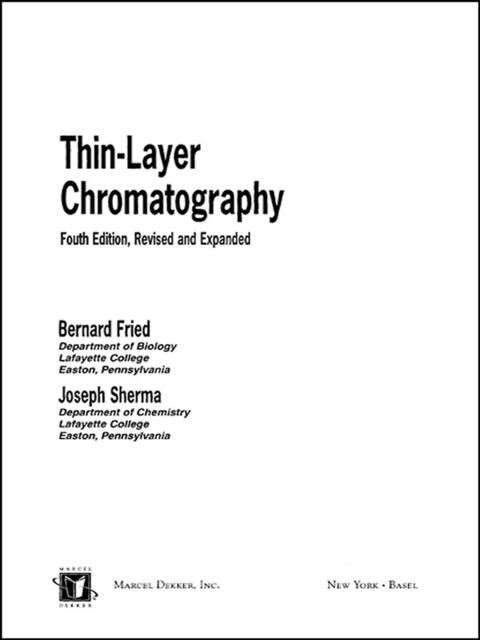Cover image for book Thin-Layer Chromatography, Revised And Expanded
