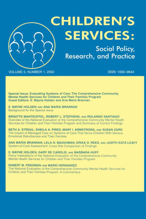 Cover image for book Evaluating Systems of Care