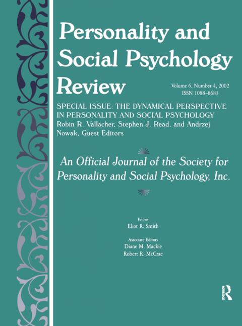 Cover image for book The Dynamic Perspective in Personality and Social Psychology