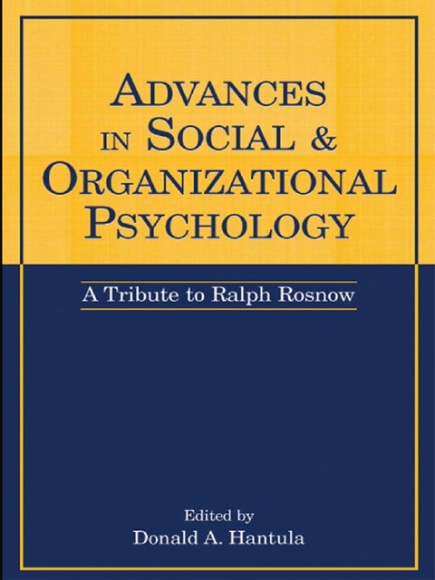 Cover image for book Advances in Social and Organizational Psychology