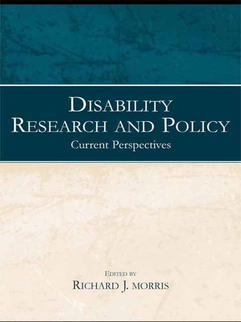 Cover image for book Disability Research and Policy