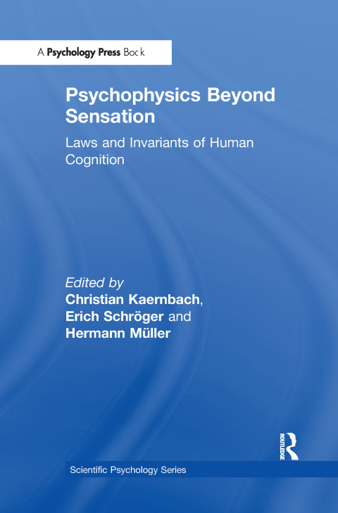 Cover image for book Psychophysics Beyond Sensation