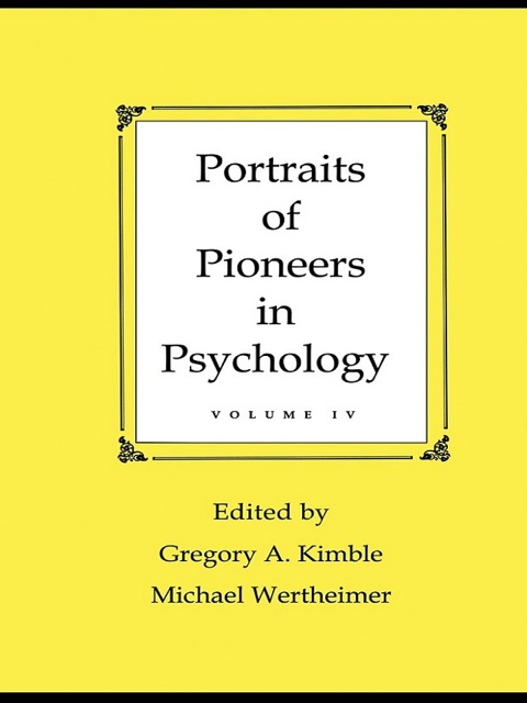 Cover image for book Portraits of Pioneers in Psychology