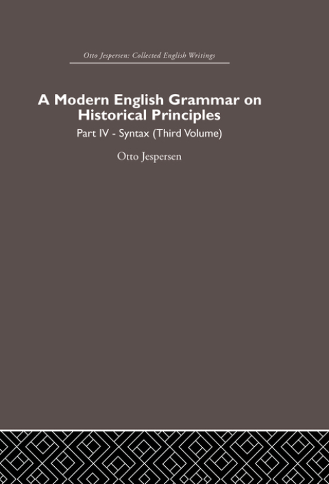 Cover image for book A Modern English Grammar on Historical Principles