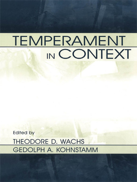 Cover image for book Temperament in Context