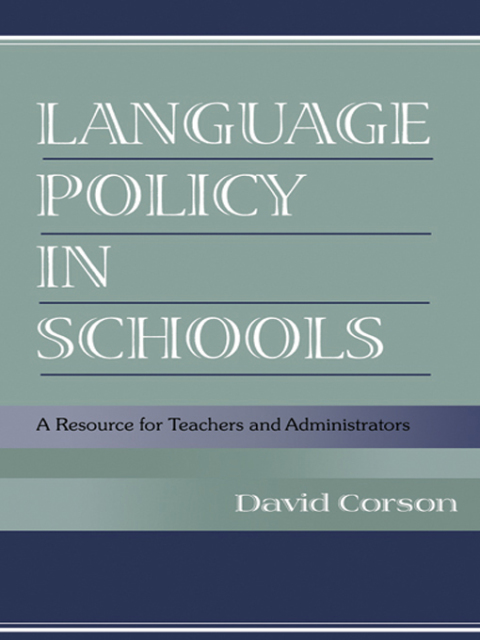 Cover image for book Language Policy in Schools