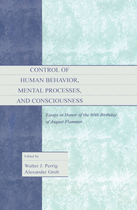 Cover image for book Control of Human Behavior, Mental Processes, and Consciousness