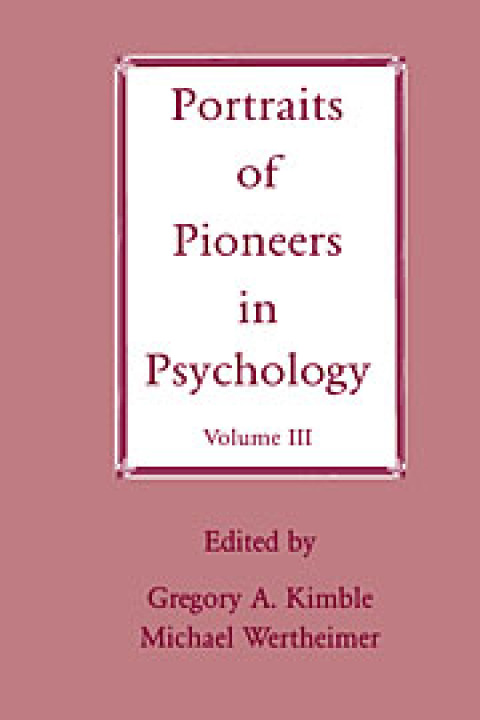 Cover image for book Portraits of Pioneers in Psychology