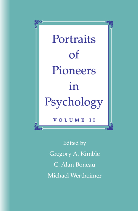 Cover image for book Portraits of Pioneers in Psychology