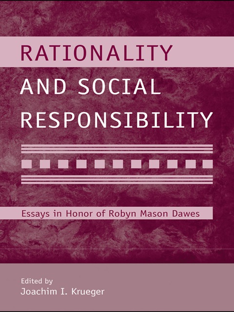 Cover image for book Rationality and Social Responsibility
