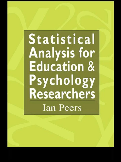 Cover image for book Statistical Analysis for Education and Psychology Researchers