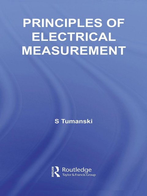 Cover image for book Principles of Electrical Measurement