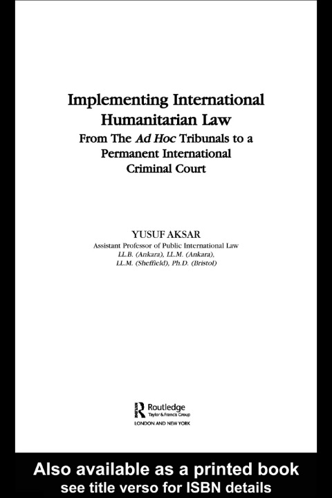 Cover image for book Implementing International Humanitarian Law