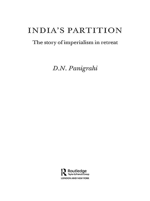 Cover image for book India's Partition