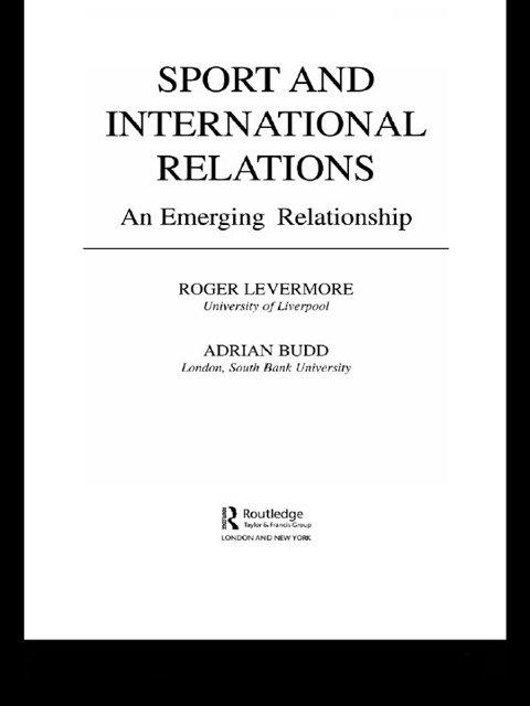 Cover image for book Sport and International Relations