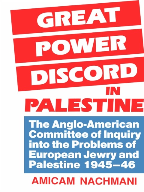 Cover image for book Great Power Discord in Palestine