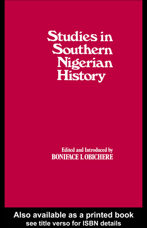 Cover image for book Studies in Southern Nigerian History