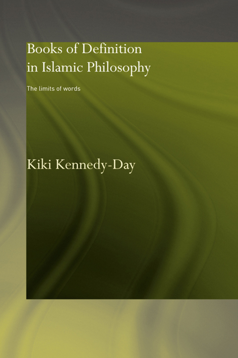 Cover image for book Books of Definition in Islamic Philosophy