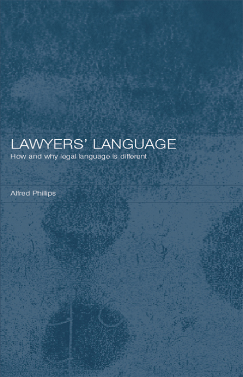 Cover image for book Lawyers' Language