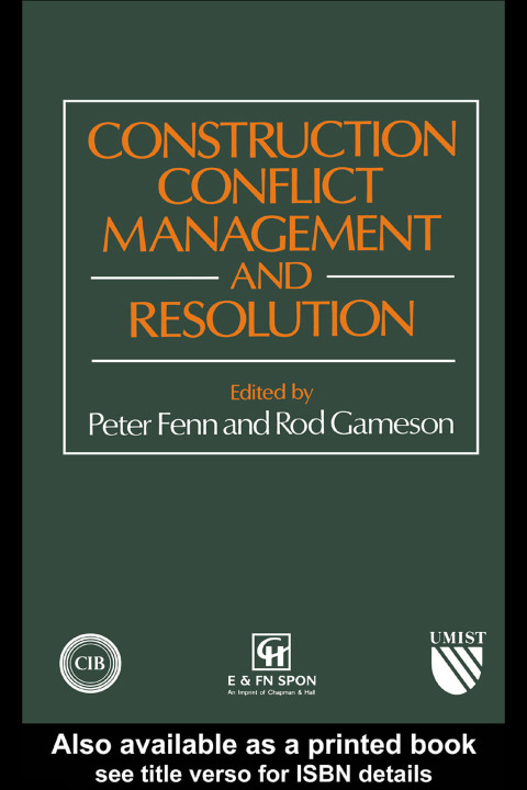 Cover image for book Construction Conflict Management and Resolution