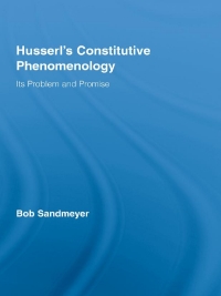 Cover image: Husserl's Constitutive Phenomenology 1st edition 9780415991223