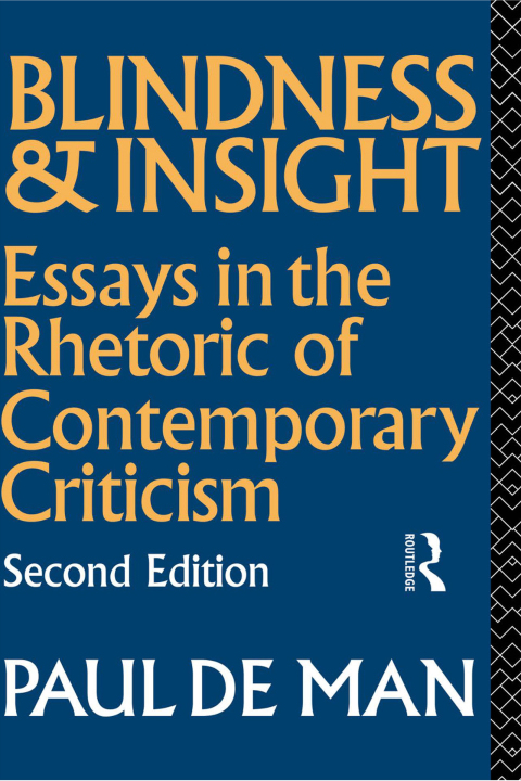 Cover image for book Blindness and Insight