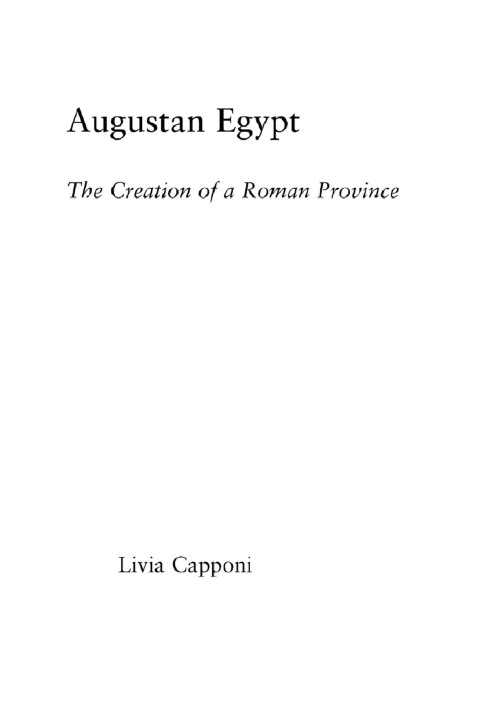 Cover image for book Augustan Egypt