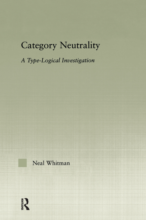 Cover image for book Category Neutrality