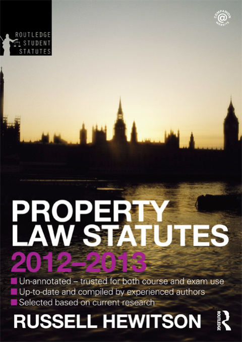 Cover image for book Property Law Statutes 2012-2013