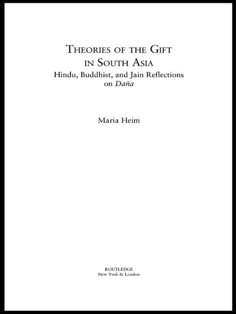Cover image for book Theories of the Gift in South Asia