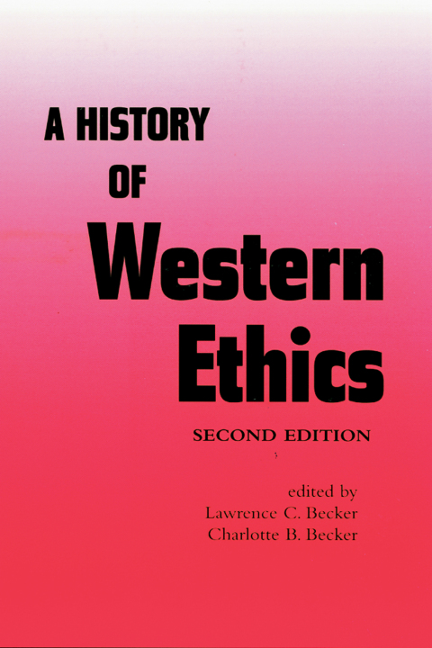 Cover image for book A History of Western Ethics