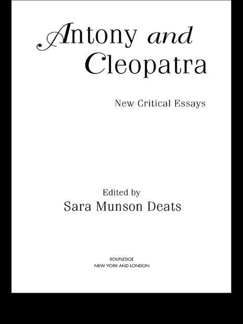 Cover image for book Antony and Cleopatra