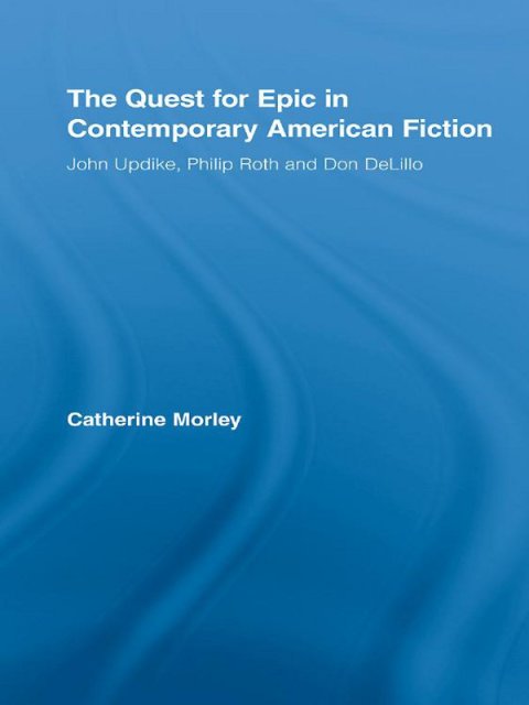 Cover image for book The Quest for Epic in Contemporary American Fiction