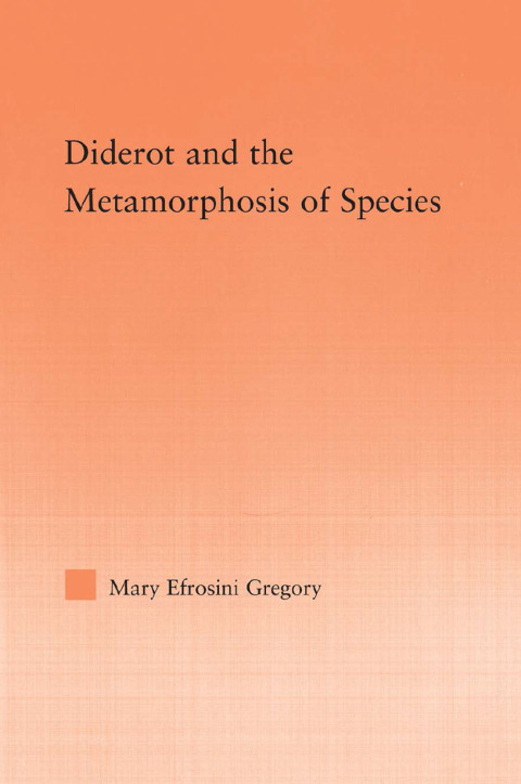 Cover image for book Diderot and the Metamorphosis of Species