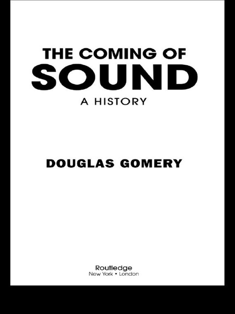 Cover image for book The Coming of Sound