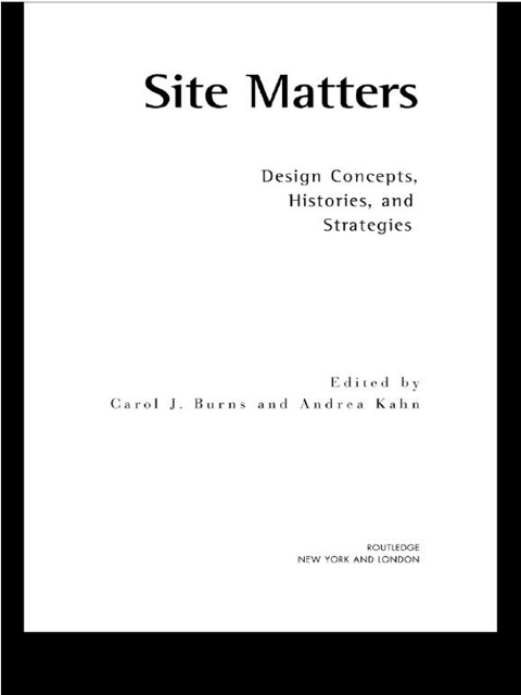 Cover image for book Site Matters